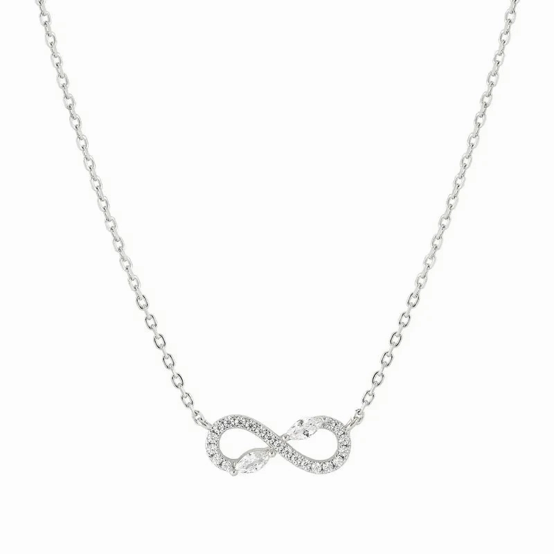 Nomination Shine Me Up Necklace, Infinity Symbol with Cubic Zirconia, Sterling Silver