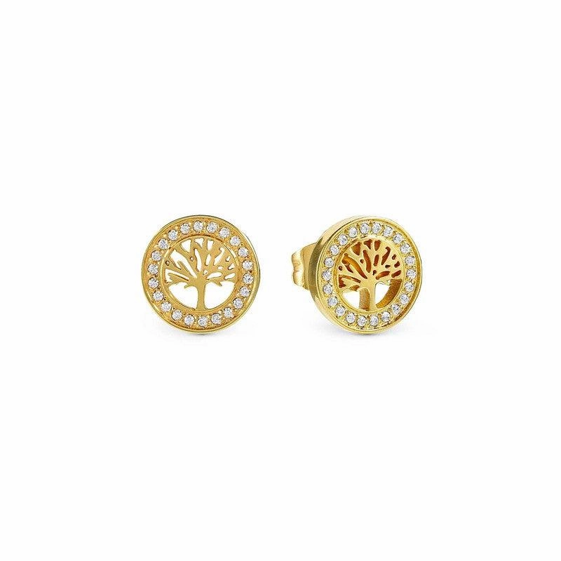 Nomination Soffio Damore Earrings, Tree of Life, Cubic Zirconia, Gold