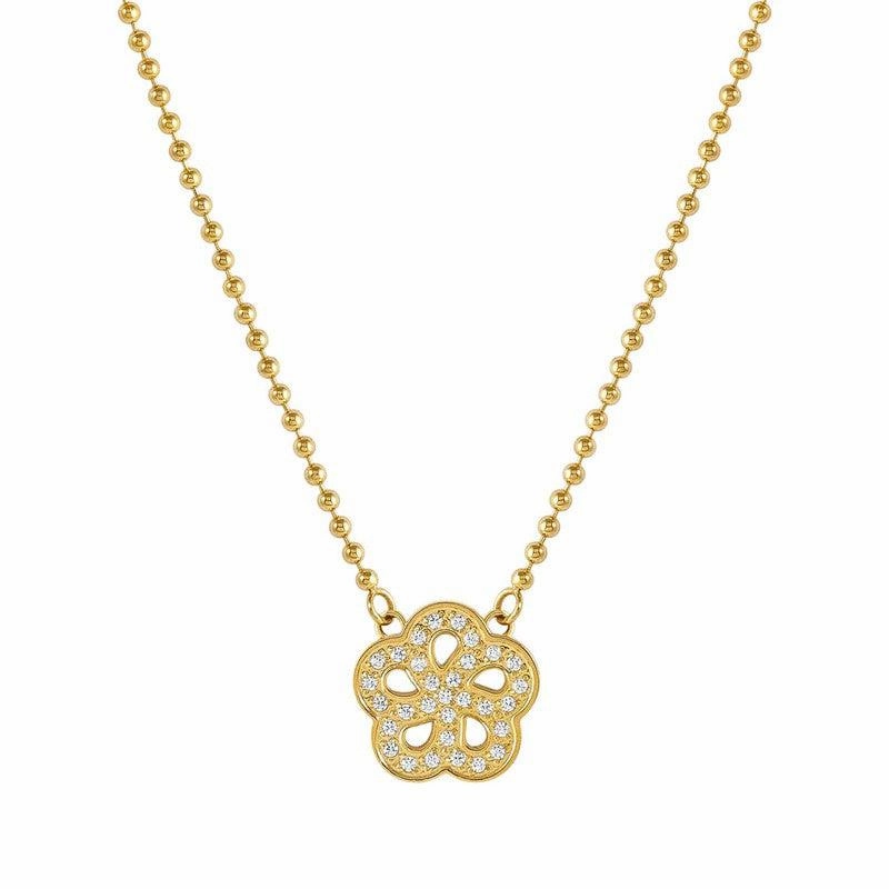 Nomination Soffio Damore Necklace, Flower, Cubic Zirconia, Gold