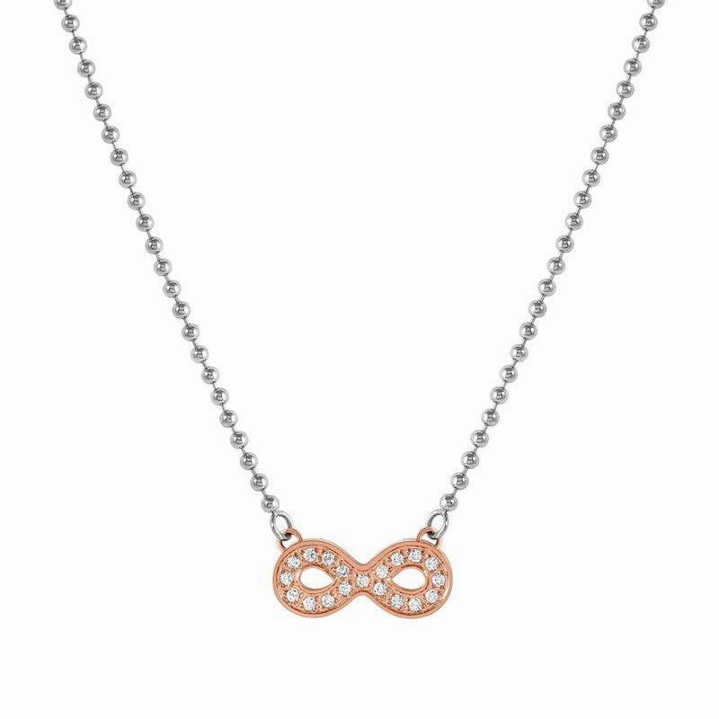 Nomination Soffio Damore Necklace, Infinity, Cubic Zirconia, Rose Gold
