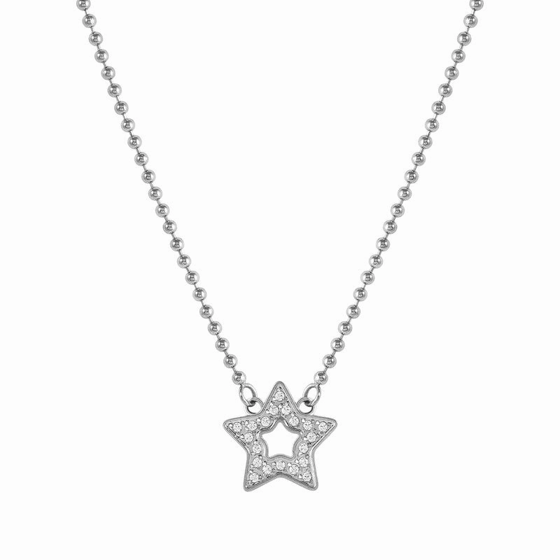 Nomination Soffio Damore Necklace, Star, Cubic Zirconia, Sterling Silver