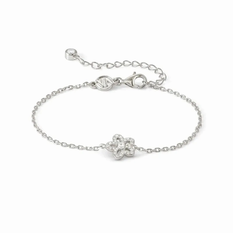 Nomination Sweetmadame Bracelet, Flower & Cubic Zirconia, Silver