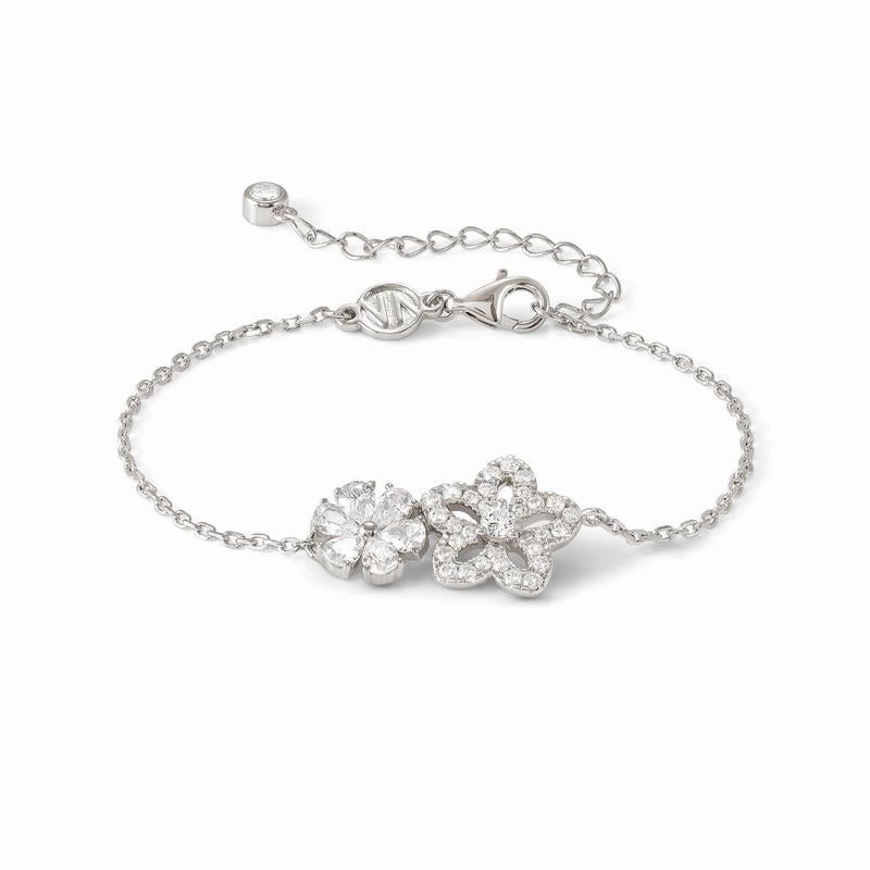Nomination Sweetmadame Bracelet, Flower & Cubic Zirconia, Silver
