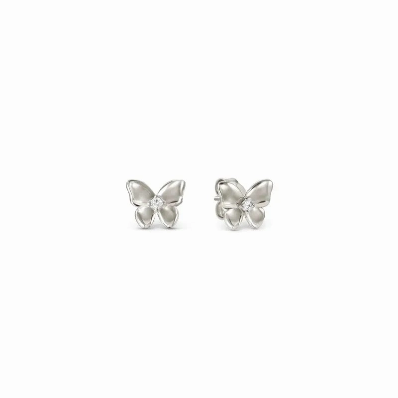 Nomination Sweetmadame Earrings, Silver Butterfly