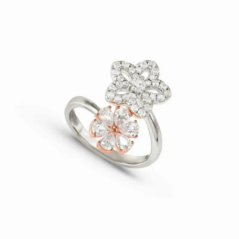 Nomination Sweetmadame, Flowers, Cubic Zirconia, Rose Gold & Silver