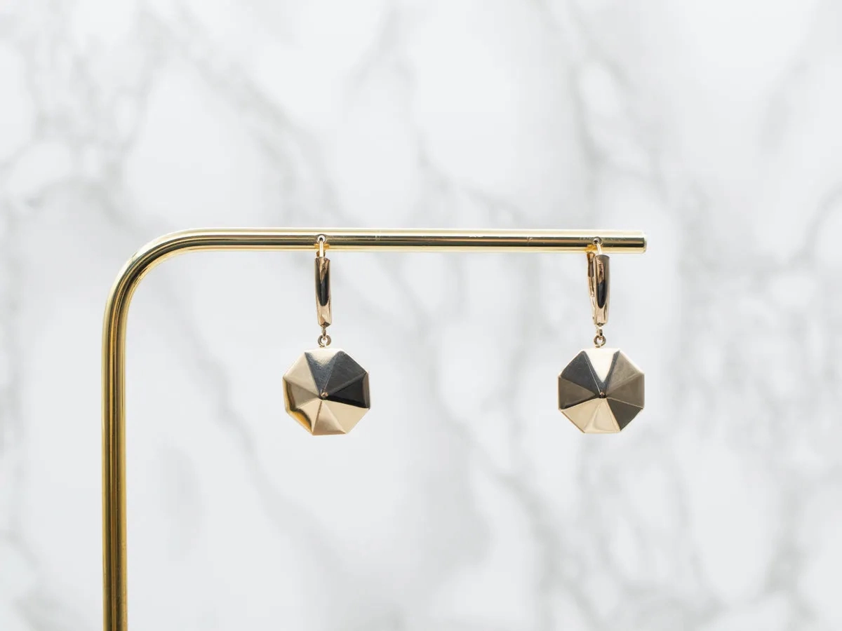 Octagonal Drop Earrings