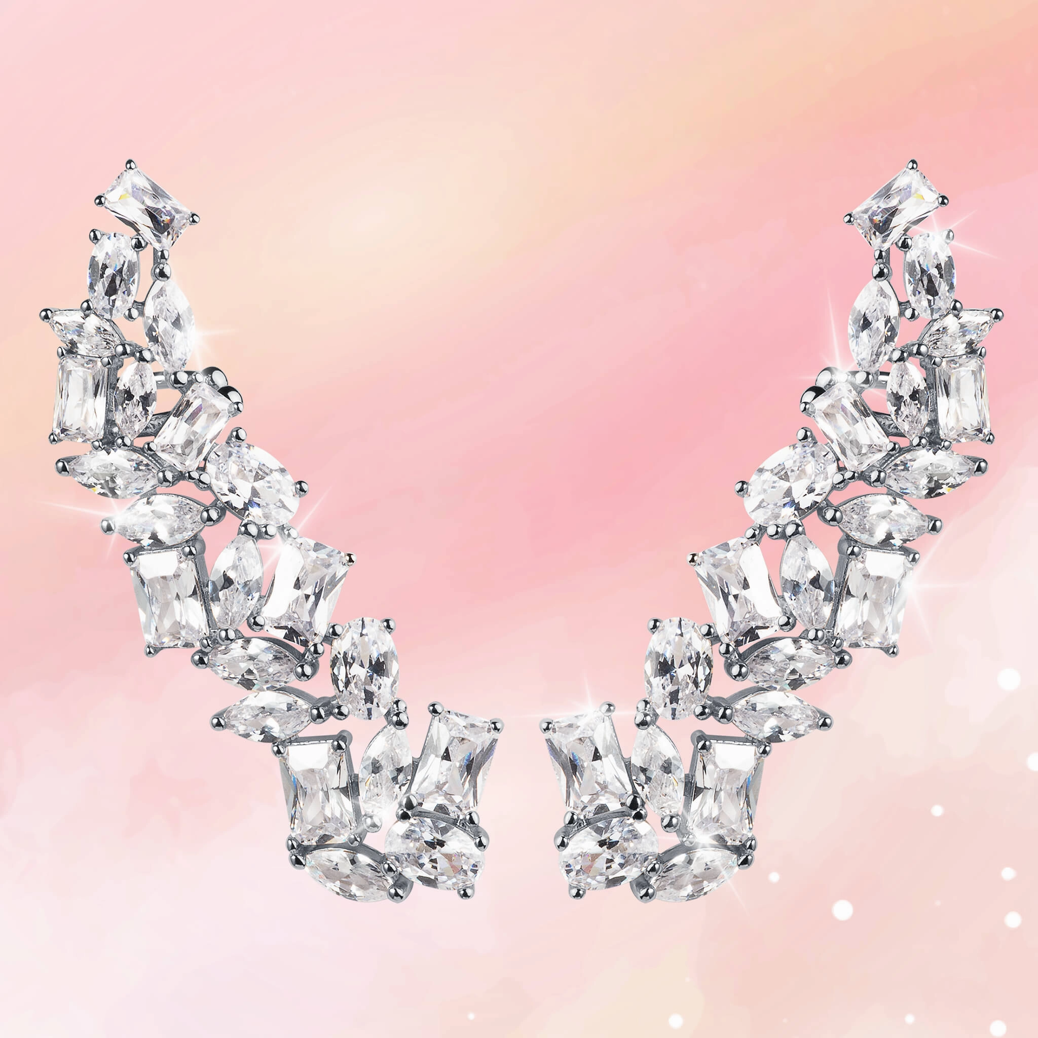 Opulent Radiance Climber Earrings