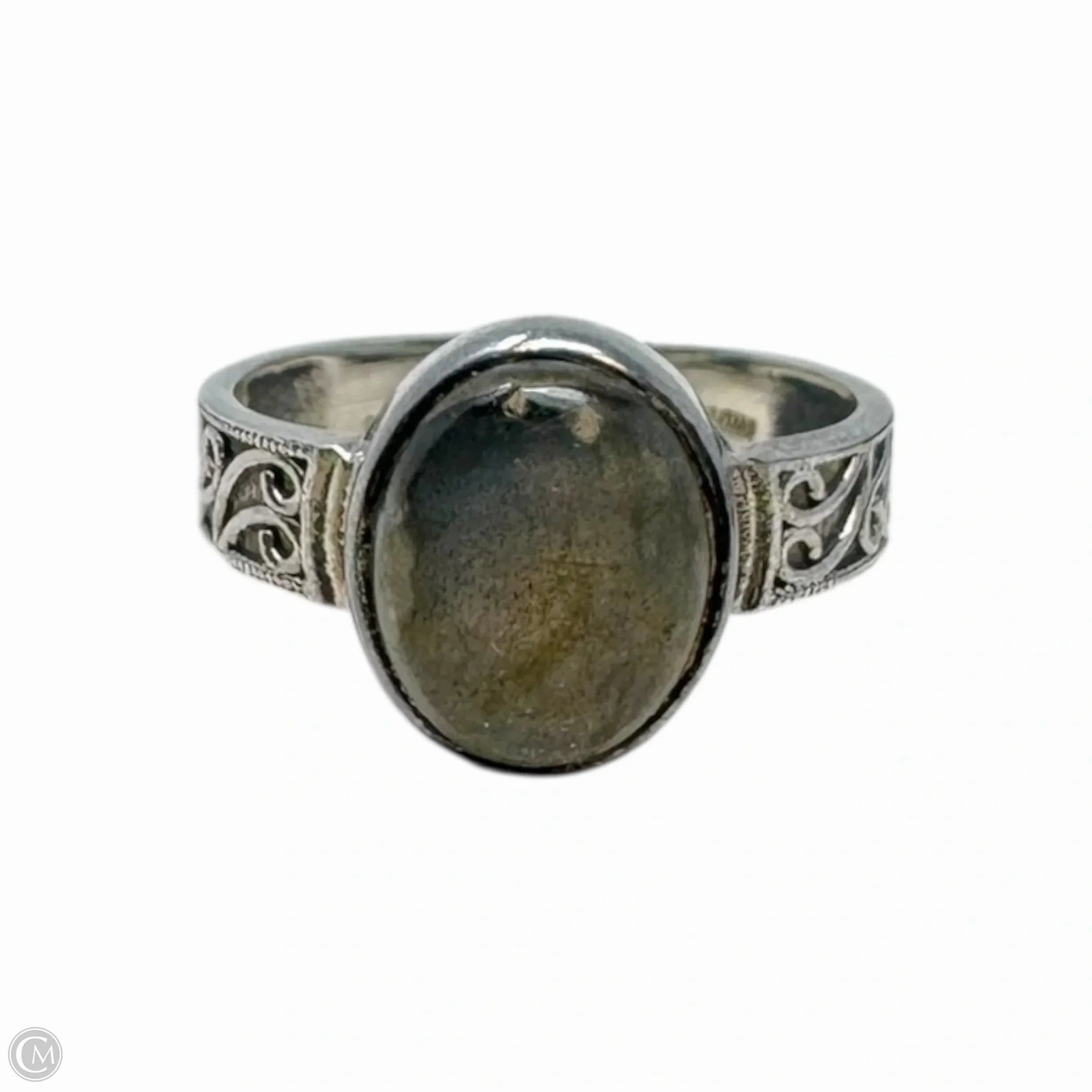 Oval Ring Sterling Silver, Size: 9