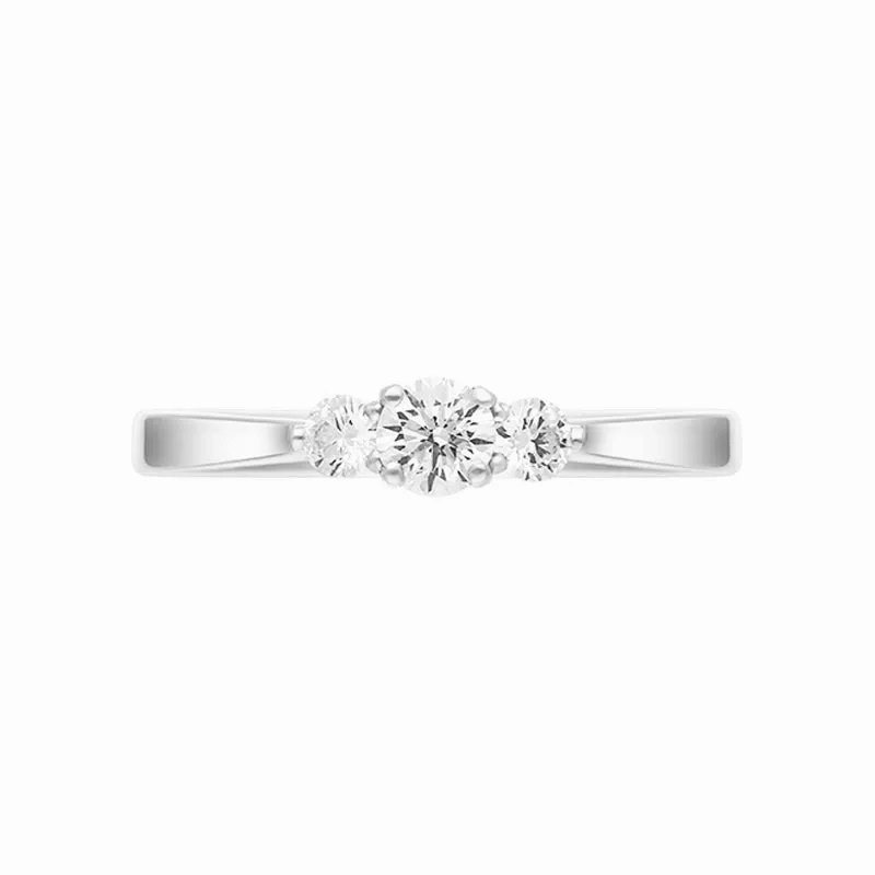 Platinum 0.35ct Diamond Three Stone Ring