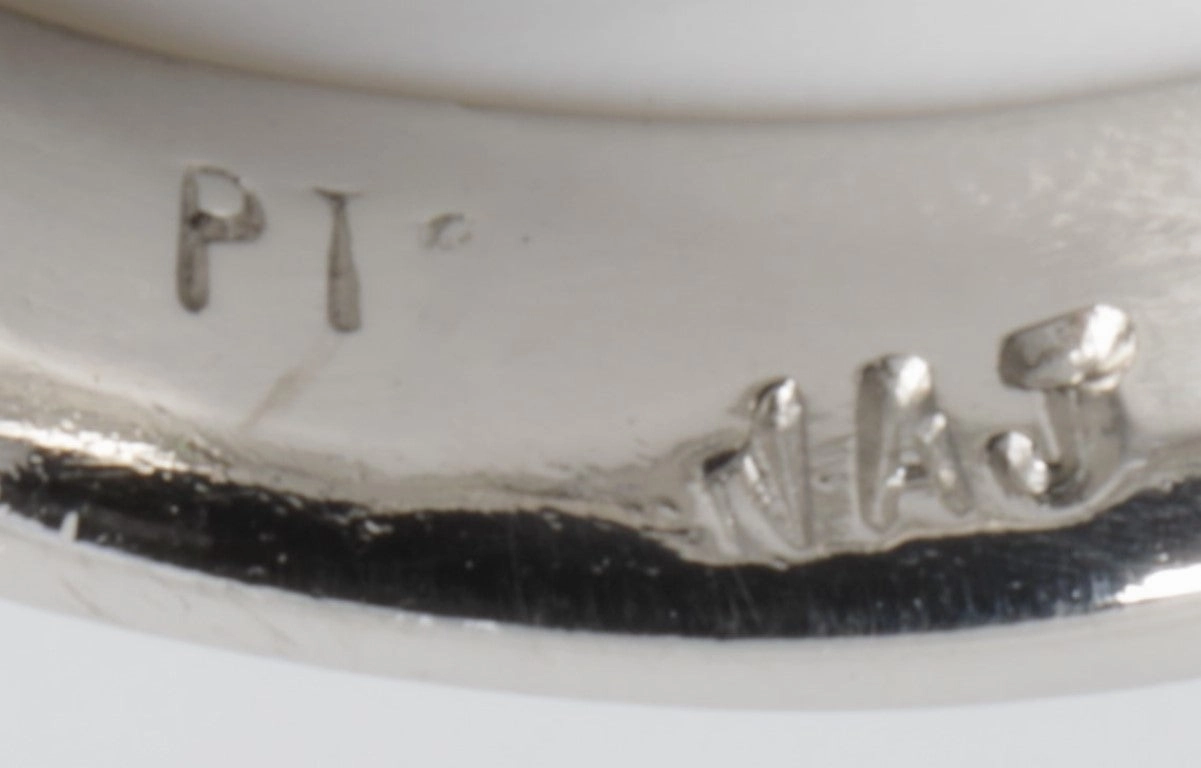 Platinum 950 & Diamond 0.16ctw Ring Band Size 5.5 (7.9g)