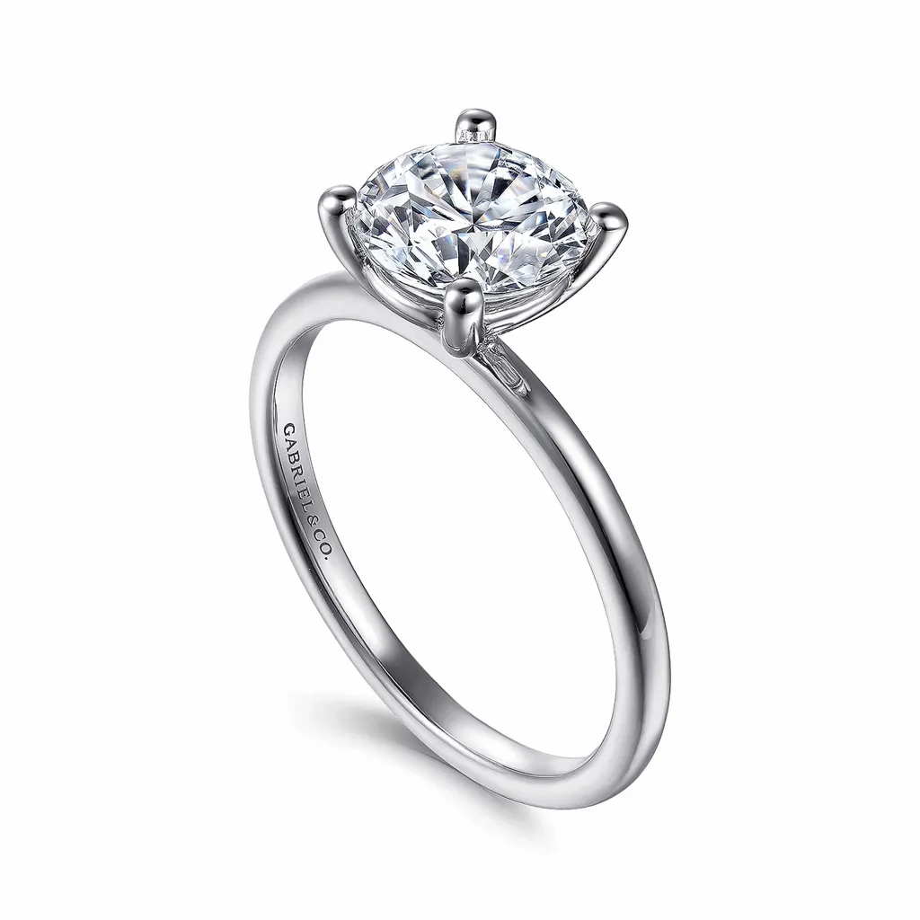 Platinum 'Evalina' Solitaire Engagement Ring