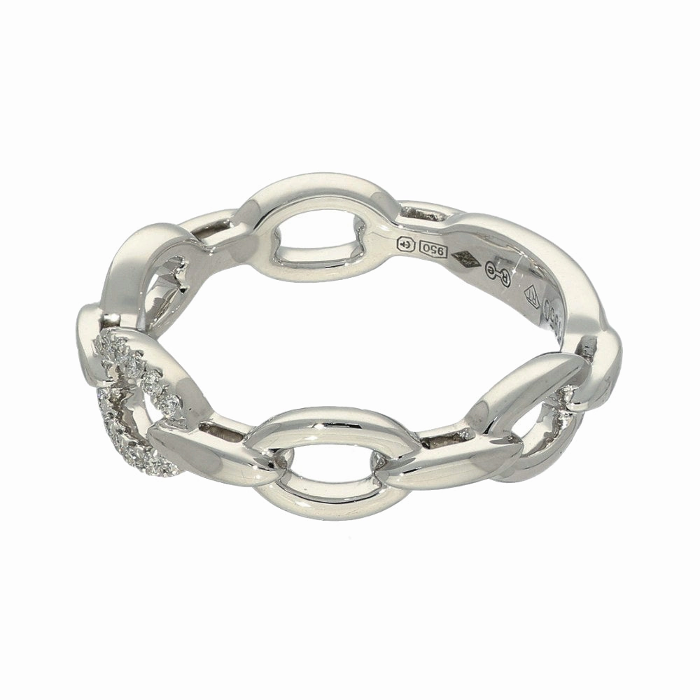 Platinum & Diamond Oval Chain Link Eternity Ring