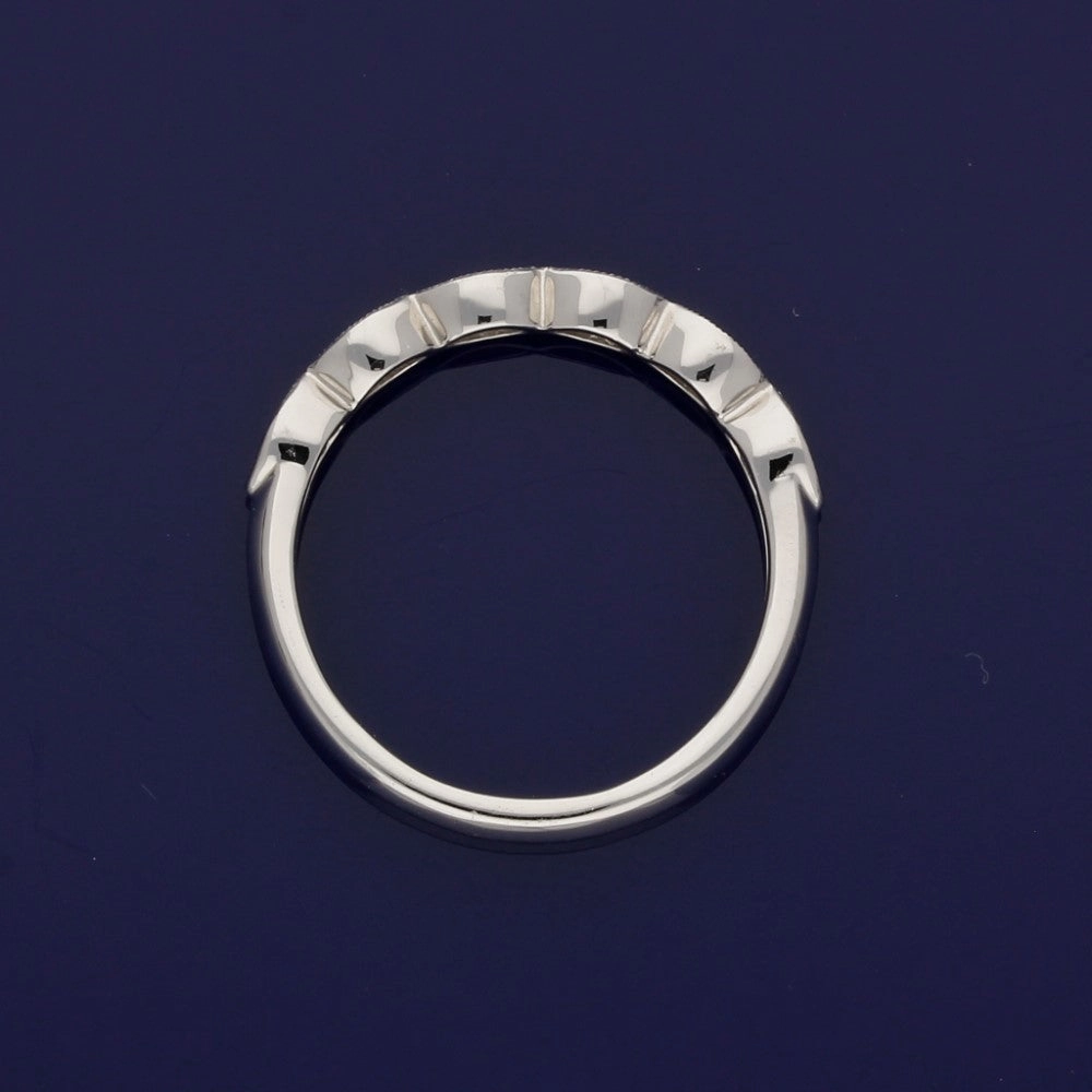 Platinum & Marquise Diamond Half Eternity Ring