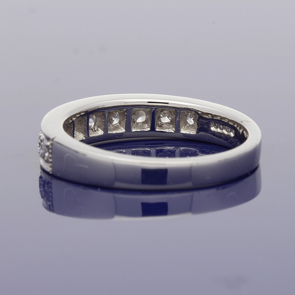 Platinum Graduated Diamond Half Eternity Ring