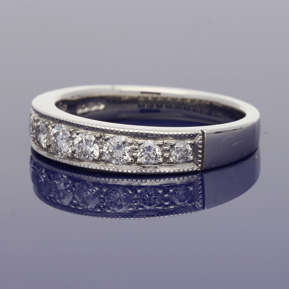 Platinum Graduated Diamond Half Eternity Ring