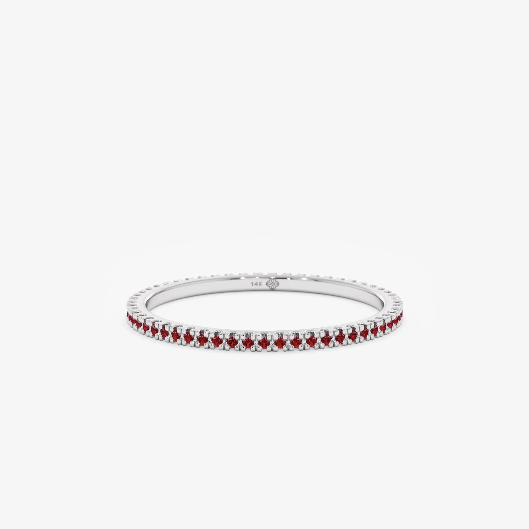 Prong Set Ruby Eternity Band, Kiki