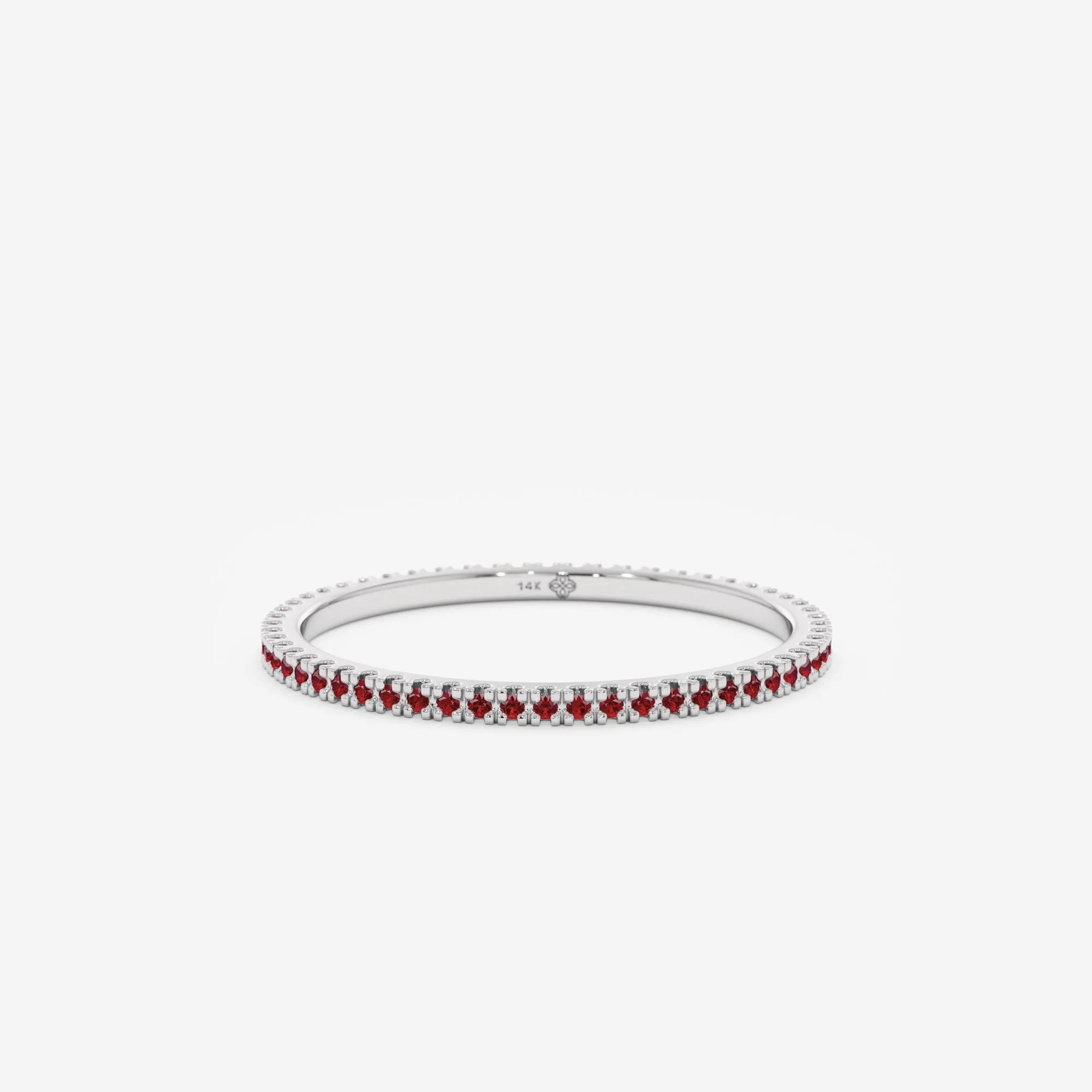 Prong Set Ruby Eternity Band, Kiki