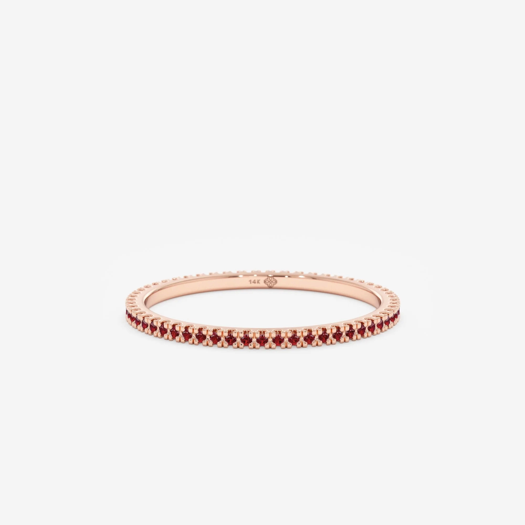 Prong Set Ruby Eternity Band, Kiki