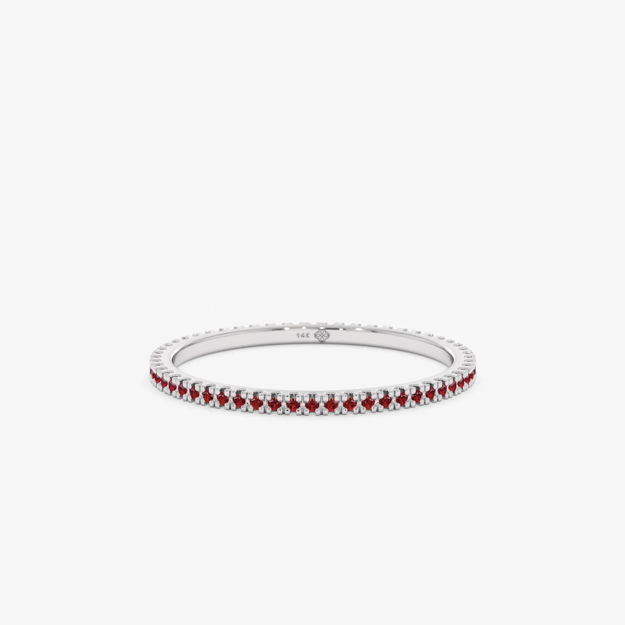 Prong Set Ruby Eternity Band, Kiki
