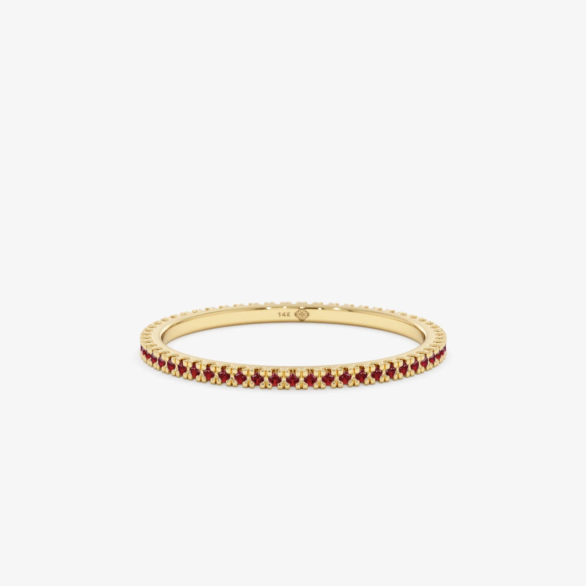 Prong Set Ruby Eternity Band, Kiki