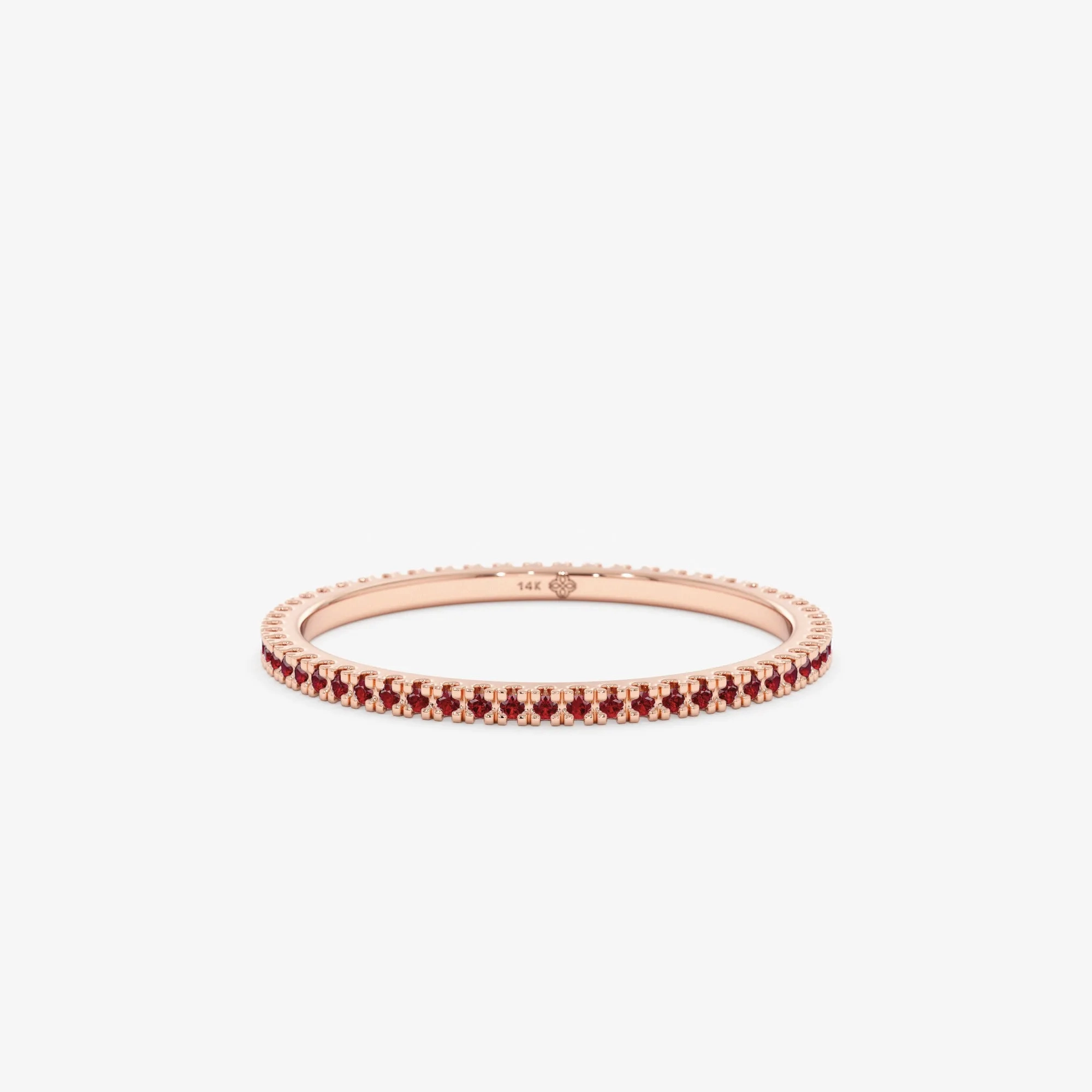 Prong Set Ruby Eternity Band, Kiki