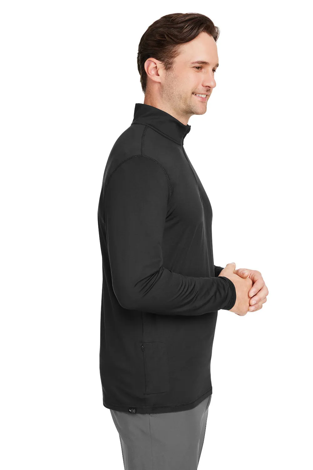 Puma Mens Cloudspun Moisture Wicking 1/4 Zip Sweatshirt - Black  Choose your new Clothing Puma