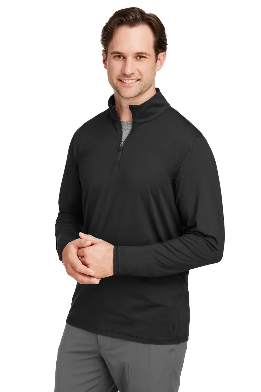 Puma Mens Cloudspun Moisture Wicking 1/4 Zip Sweatshirt - Black  Choose your new Clothing Puma