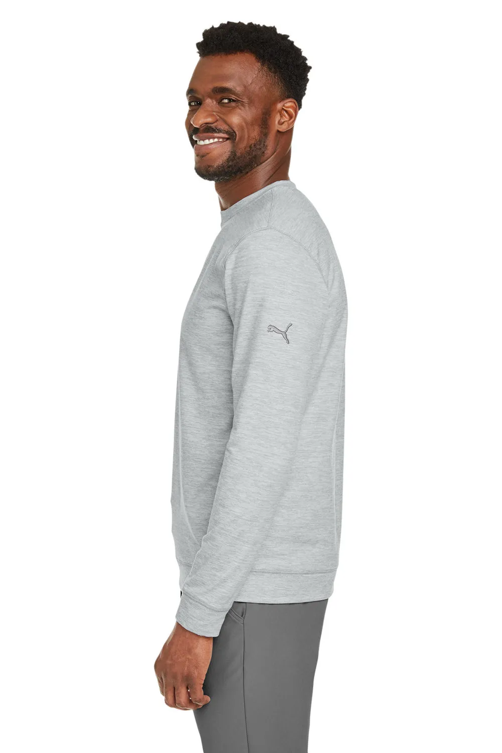 Puma Mens Cloudspun Moisture Wicking Crewneck Sweatshirt - High Rise Grey  Choose your new Clothing Puma