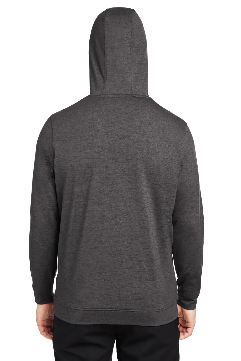 Puma Mens Cloudspun Moisture Wicking Hooded Sweatshirt Hoodie w/ Pouch Pocket - Heather Black