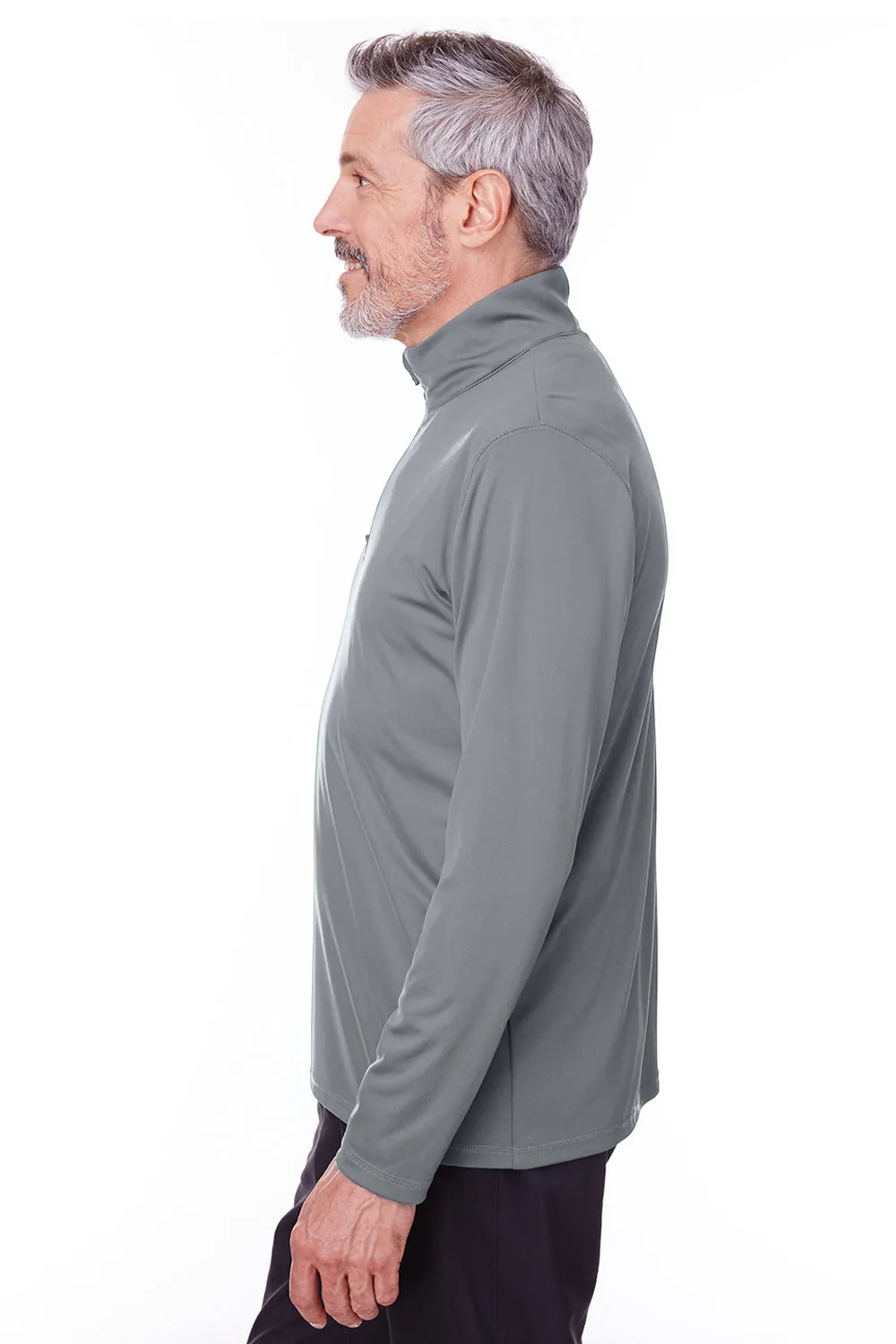 Puma Mens Icon Performance Moisture Wicking 1/4 Zip Sweatshirt - Quiet Shade Grey