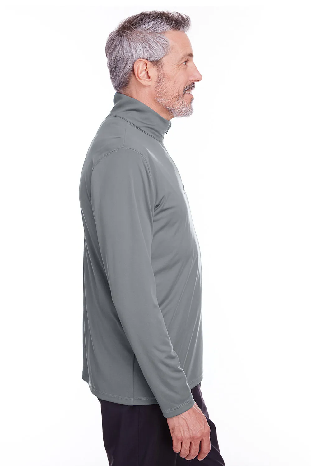 Puma Mens Icon Performance Moisture Wicking 1/4 Zip Sweatshirt - Quiet Shade Grey