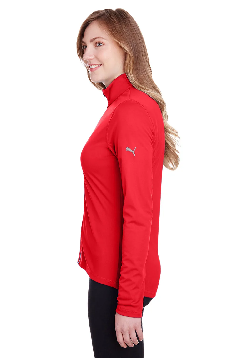 Puma Womens Icon Performance Moisture Wicking Full Zip Sweatshirt - High Risk Red