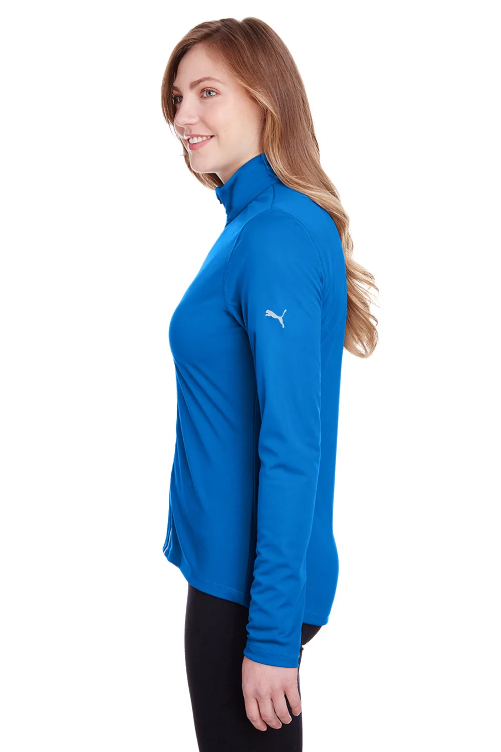 Puma Womens Icon Performance Moisture Wicking Full Zip Sweatshirt - Lapis Blue