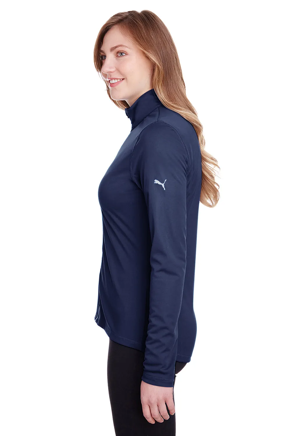 Puma Womens Icon Performance Moisture Wicking Full Zip Sweatshirt - Peacoat Blue  Choose your new Clothing Puma