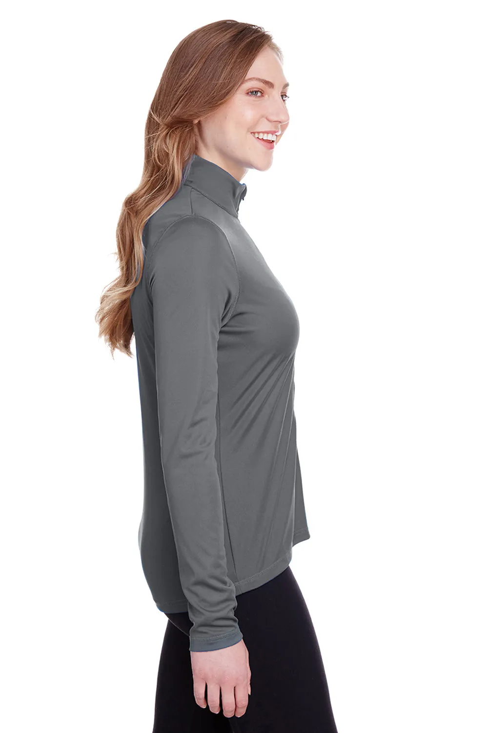 Puma Womens Icon Performance Moisture Wicking Full Zip Sweatshirt - Quiet Shade Grey