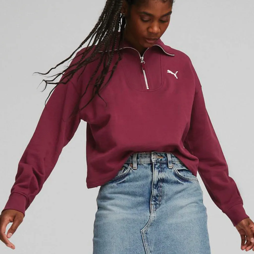 Puma Women's Puma Her Zip Mock Neck Pullover