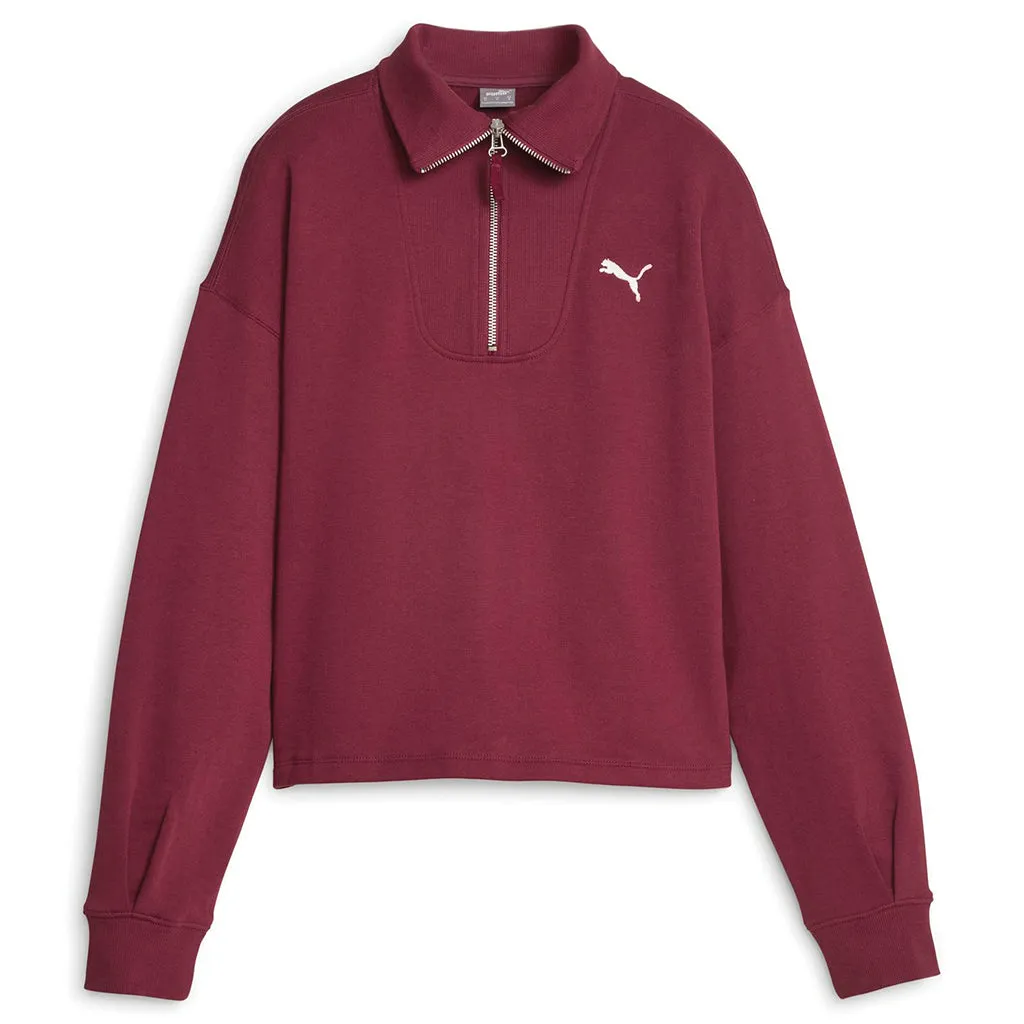 Puma Women's Puma Her Zip Mock Neck Pullover