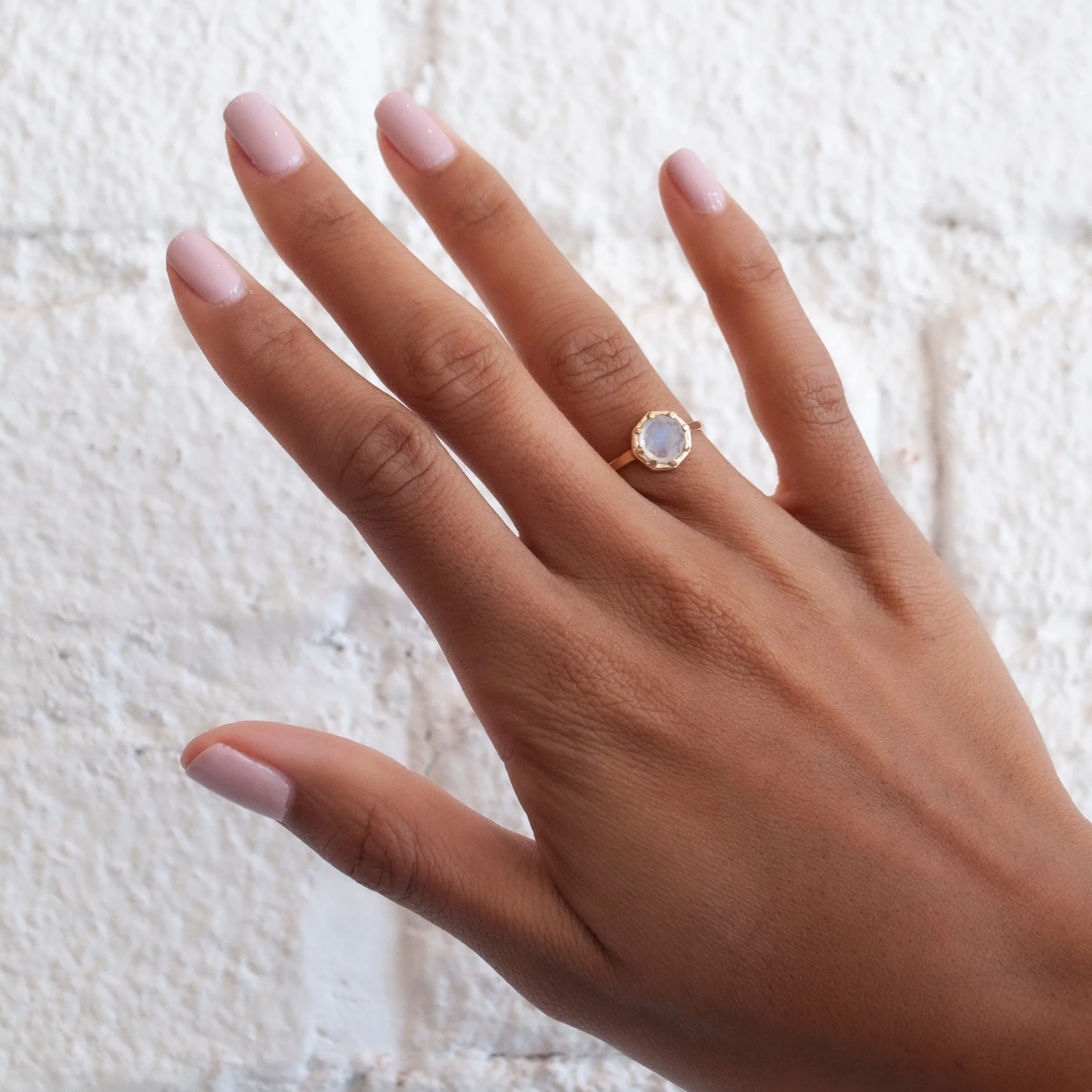 Rainbow Moonstone Ring