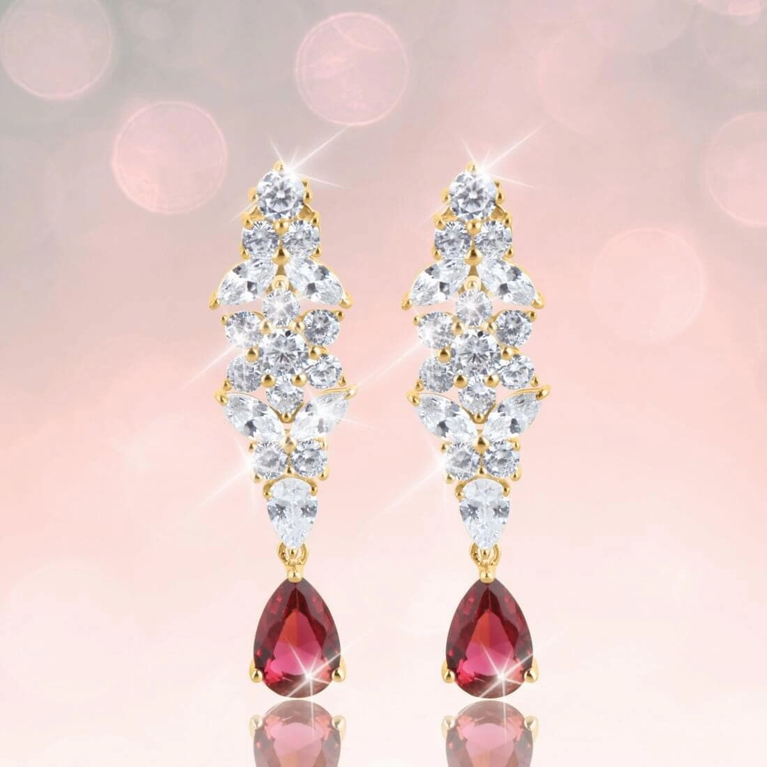 Red Flame Earrings