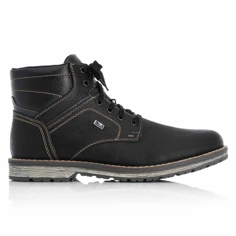 Rieker Shoes 39223-00 Black Hiker Lace RTex