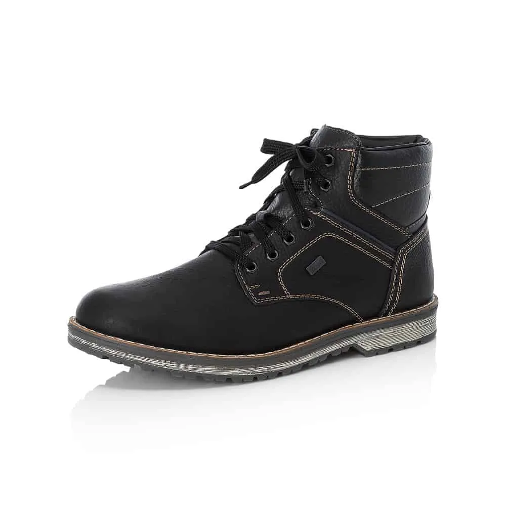 Rieker Shoes 39223-00 Black Hiker Lace RTex