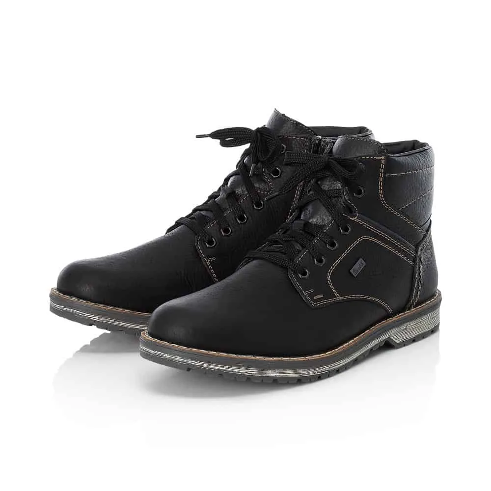Rieker Shoes 39223-00 Black Hiker Lace RTex