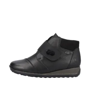 Rieker Shoes 44255-00 Black Velcro RTex Ankle Boots