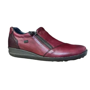 Rieker Shoes 44265-35 Wine Zip RTex