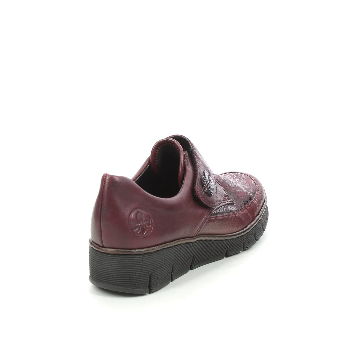 Rieker Shoes 537C0-35 Wine Velcro