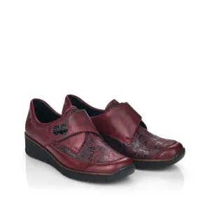 Rieker Shoes 537C0-35 Wine Velcro