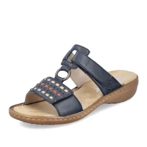 Rieker Shoes 60842-14 Navy Multi Velcro Slide