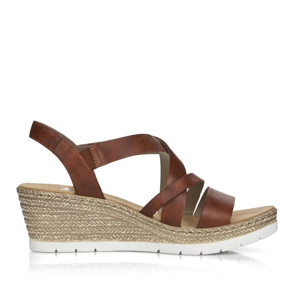 Rieker Shoes 61937-24 Brown Wedge
