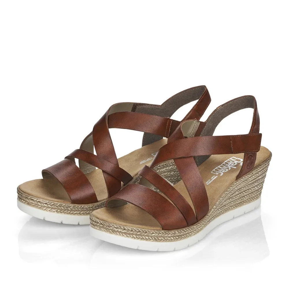 Rieker Shoes 61937-24 Brown Wedge