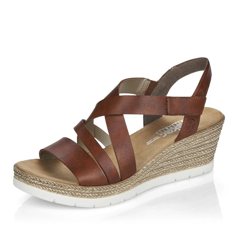 Rieker Shoes 61937-24 Brown Wedge